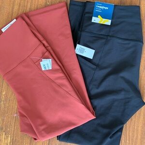 Old Navy Women's Leggings - Black and Rust